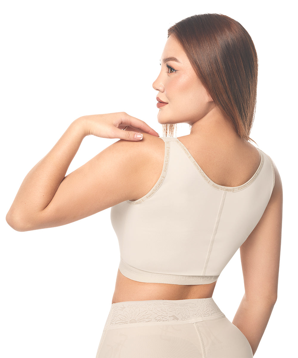 Post op Bra • Wide Straps • Beige  ( Ref. C-031 )