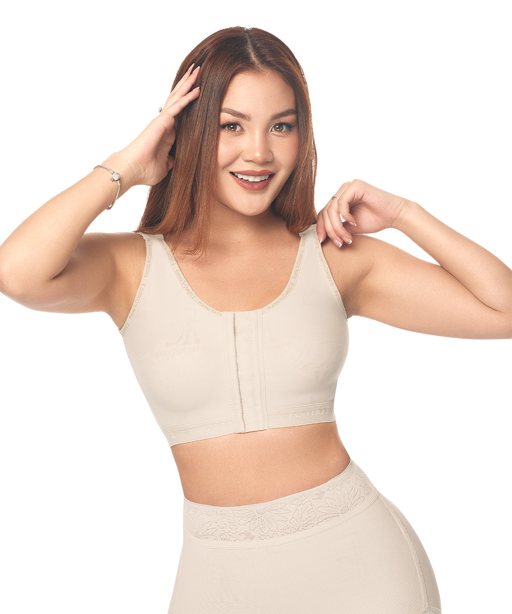 Post op Bra • Wide Straps • Beige  ( Ref. C-031 )