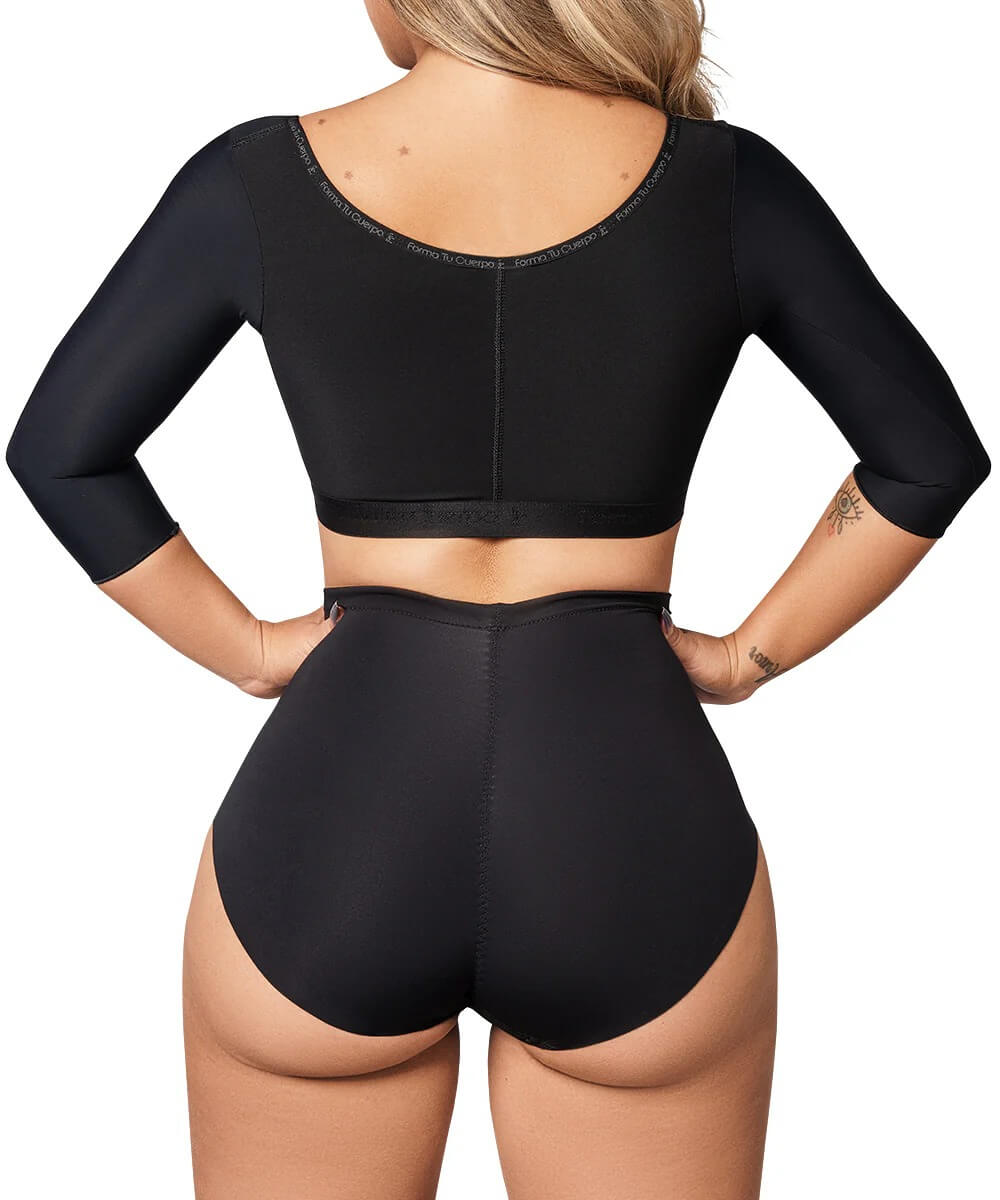 Post op Bra With Sleeves • Black ( Ref. C-080 )