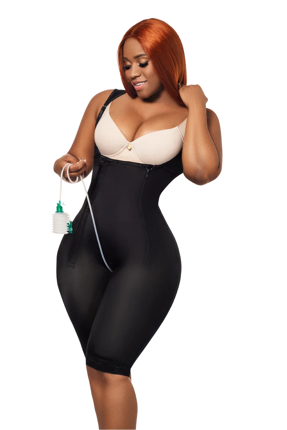 Etapa zero (baja compresión) Faja Rodilla - Doble Cremallera lateral - Sisa / Negra (Ref. Etapa zero-233)